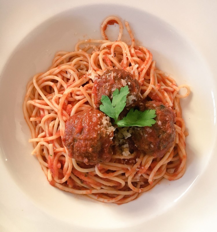Spaghetti and meatballs