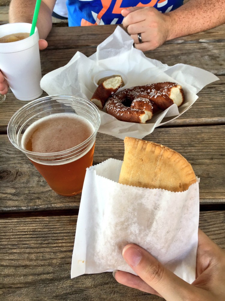 Apple pie and cider doughnut soft pretzel