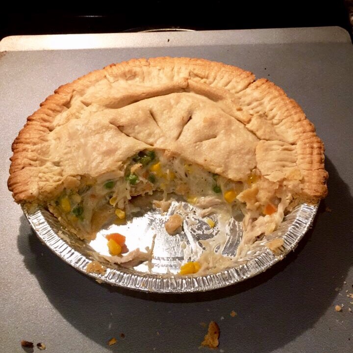 Turkey pot pie with Thanksgiving turkey