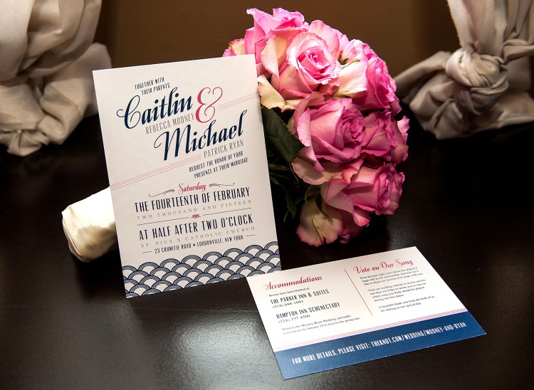 Art deco wedding invitations