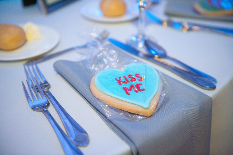 Conversation heart sugar cookie