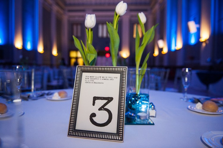 White tulip centerpiece