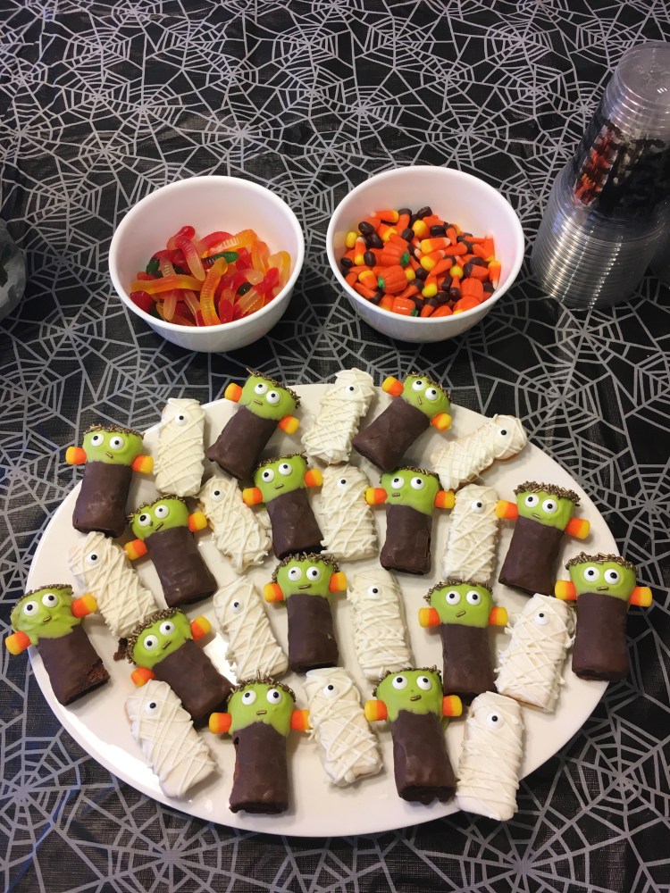 Mummy and Frankenstein cookies
