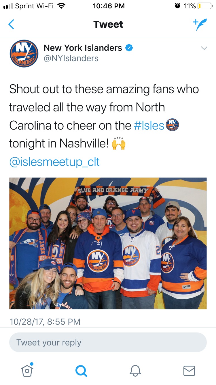 Islanders vs. Predators