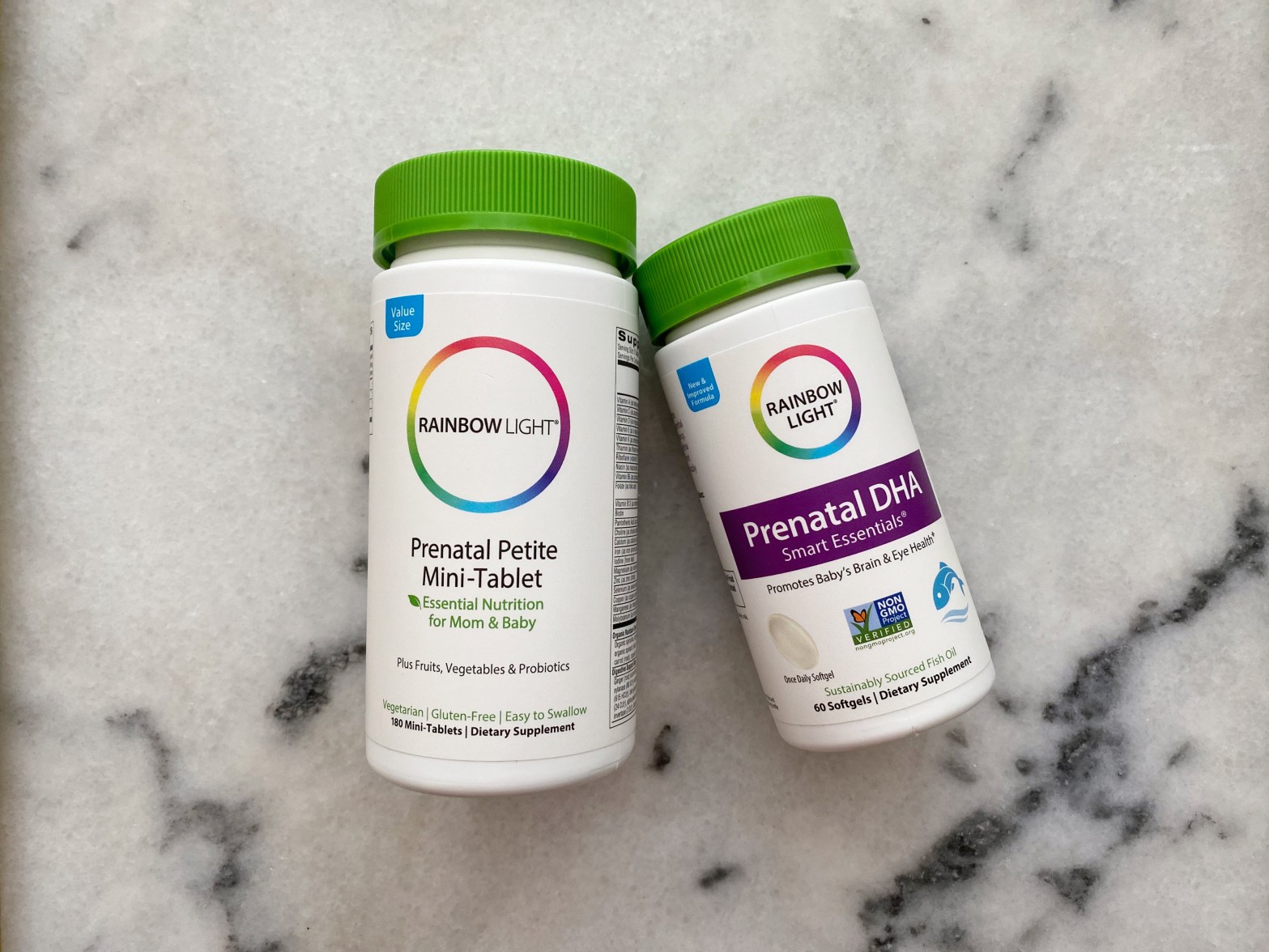 Rainbow Light Prenatal Petite Mini-Tablets and Prenatal DHA